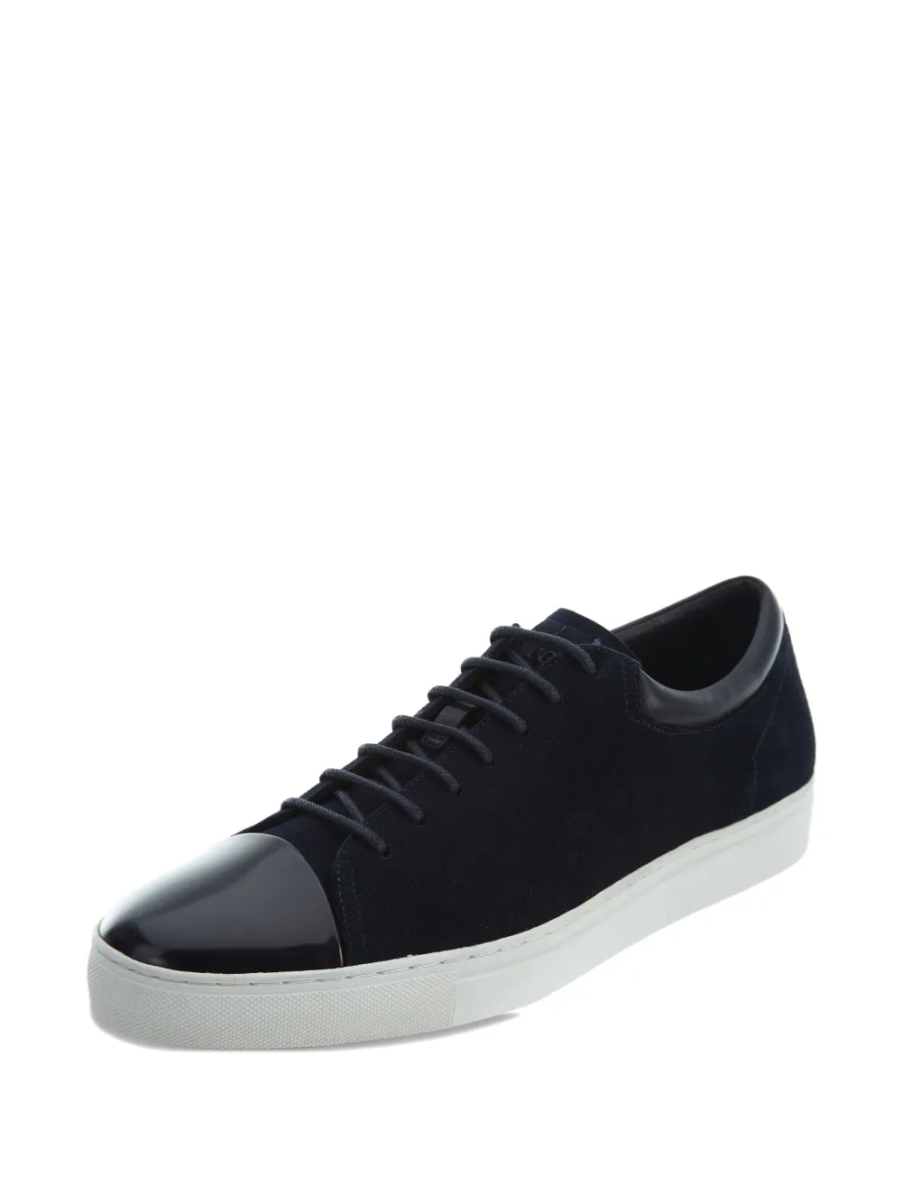 Hugo Boss Cap-toe Sneakers In Blue