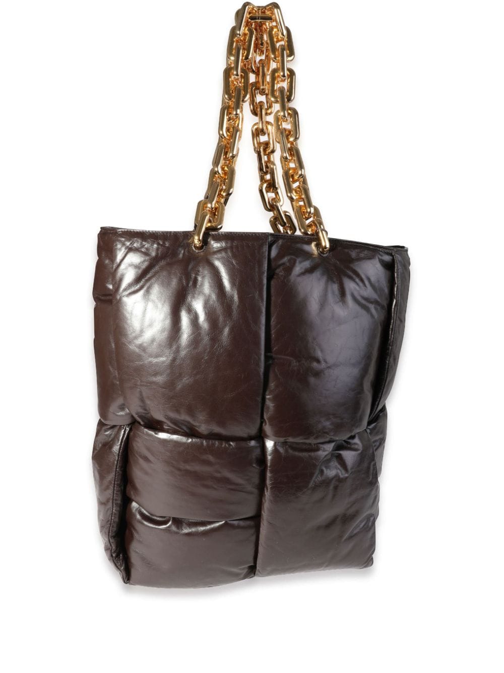 Pre-owned Bottega Veneta Intrecciato Padded Tote Bag In Brown