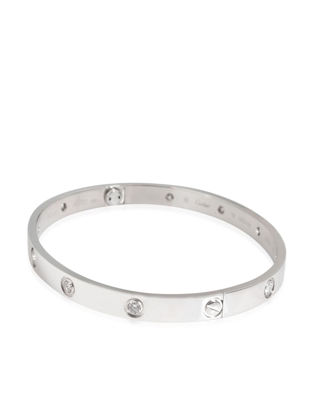 Cartier pre-owned 18kt white gold Love 10 diamond bracelet - Zilver