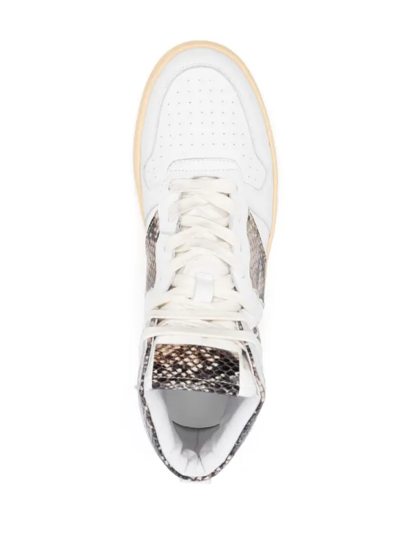 【関税込み】Rhude ホワイト&ベージュ ハイカットスニーカー RHUDE ハイカット スニーカー | ホワイト | FARFETCH JP