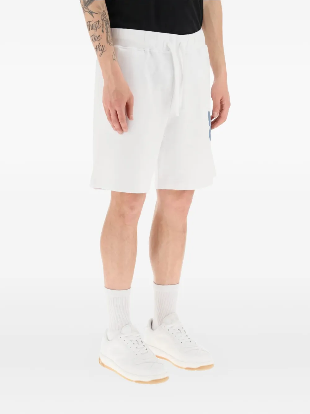 HUGO Dolivar Graffiti-logo shorts - Wit