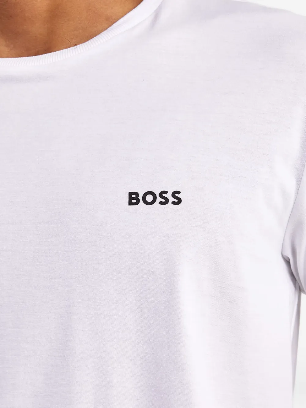 BOSS Stadium logo-print "White" T-shirt Wit