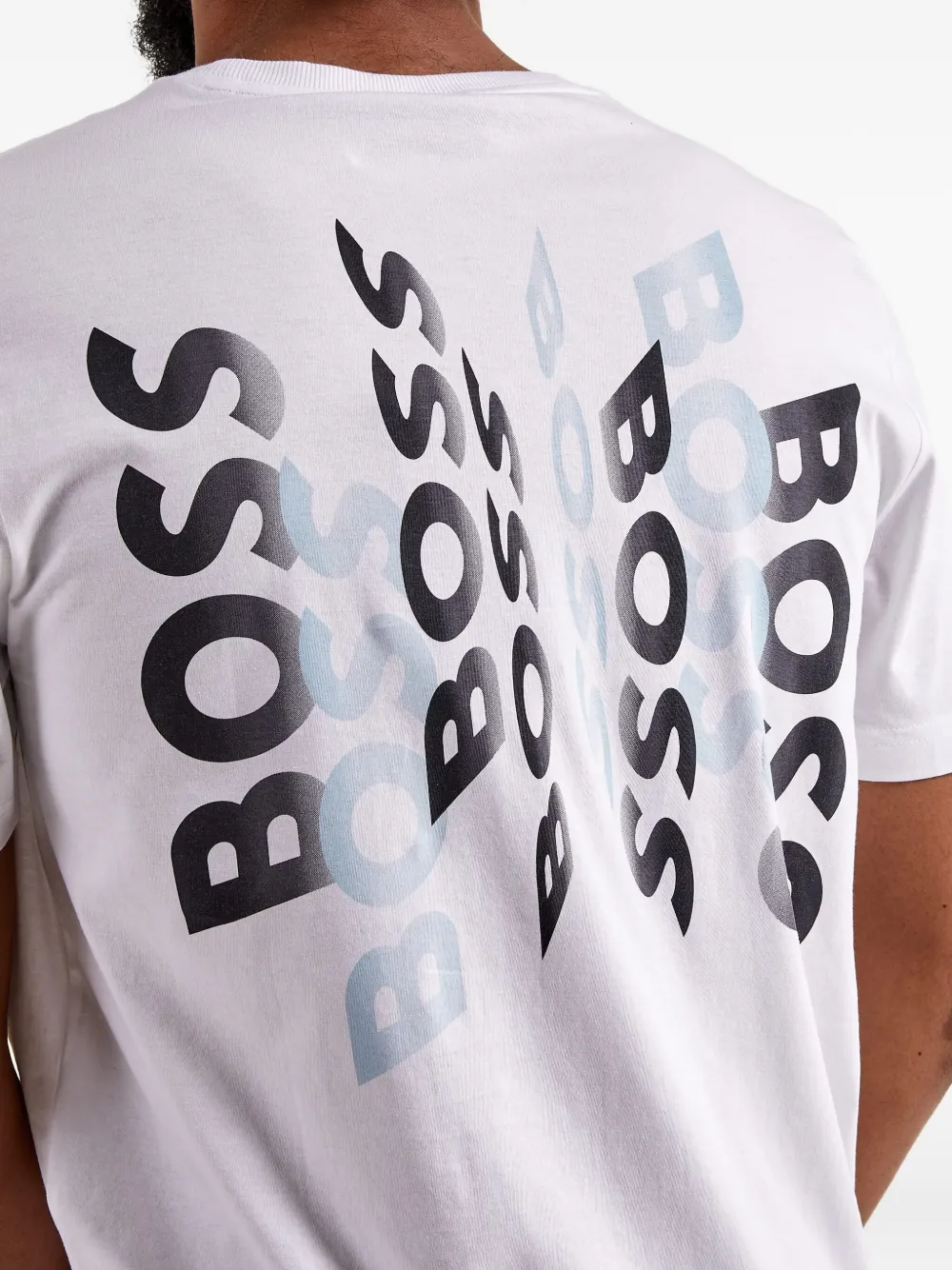 BOSS Stadium logo-print "White" T-shirt Wit