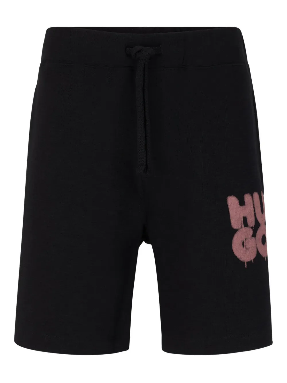 HUGO Graffiti Logo drawstring shorts Zwart