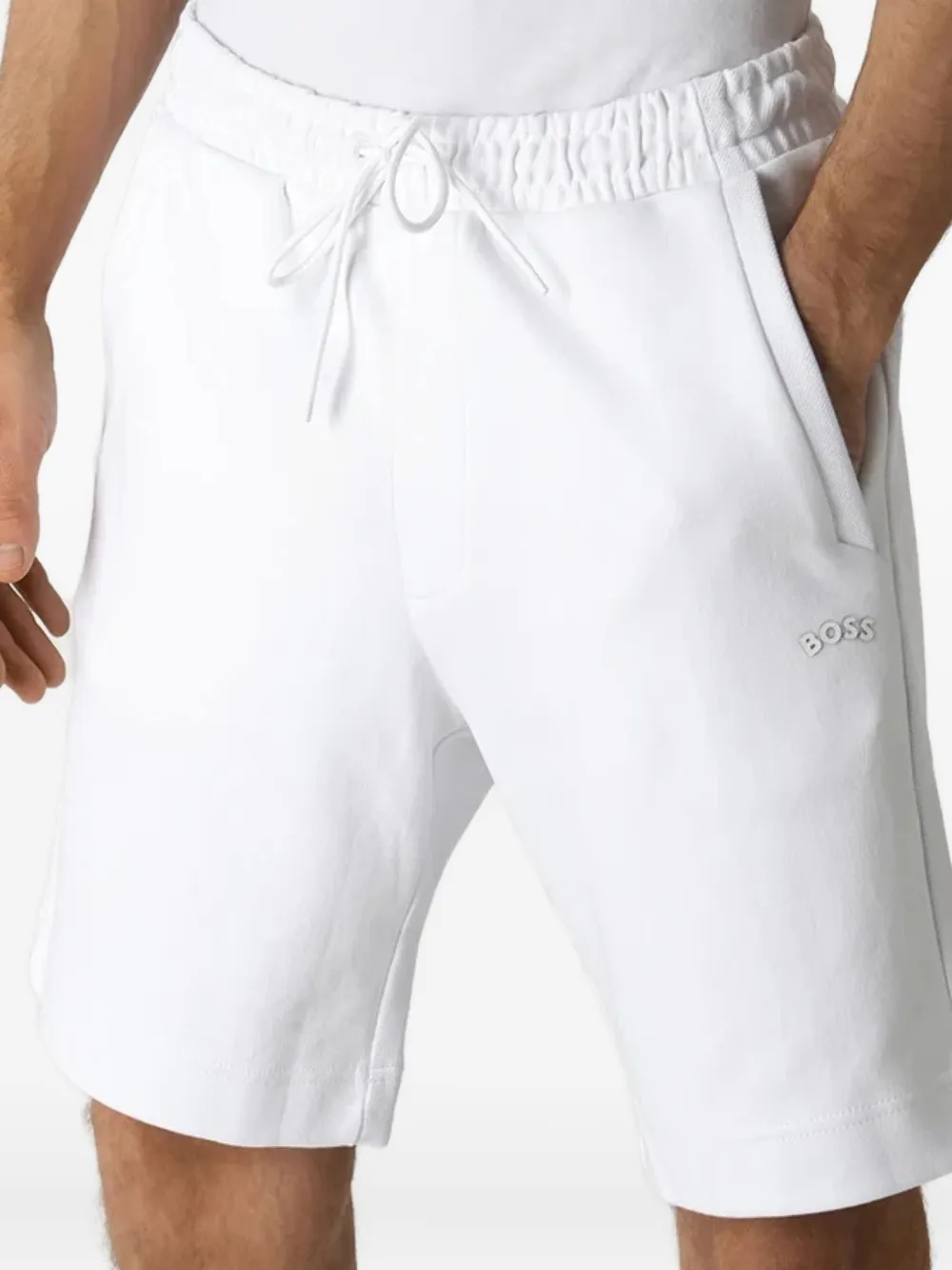 BOSS Headlo Curved Logo shorts Wit