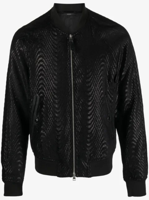 TOM FORD Wave jacquard bomber jacket