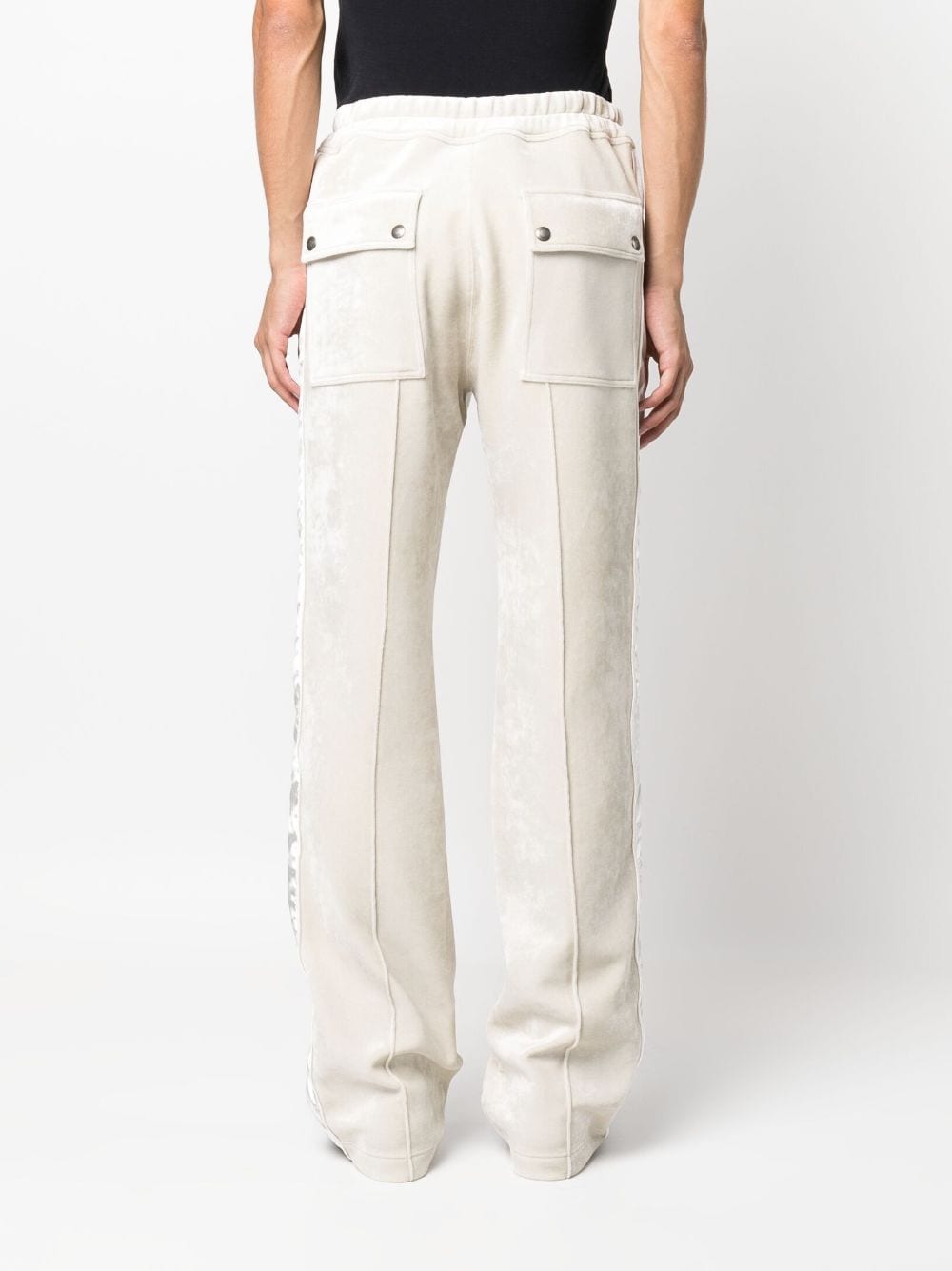 Shop Tom Ford Drawstring Velour Track Pants In Neutrals