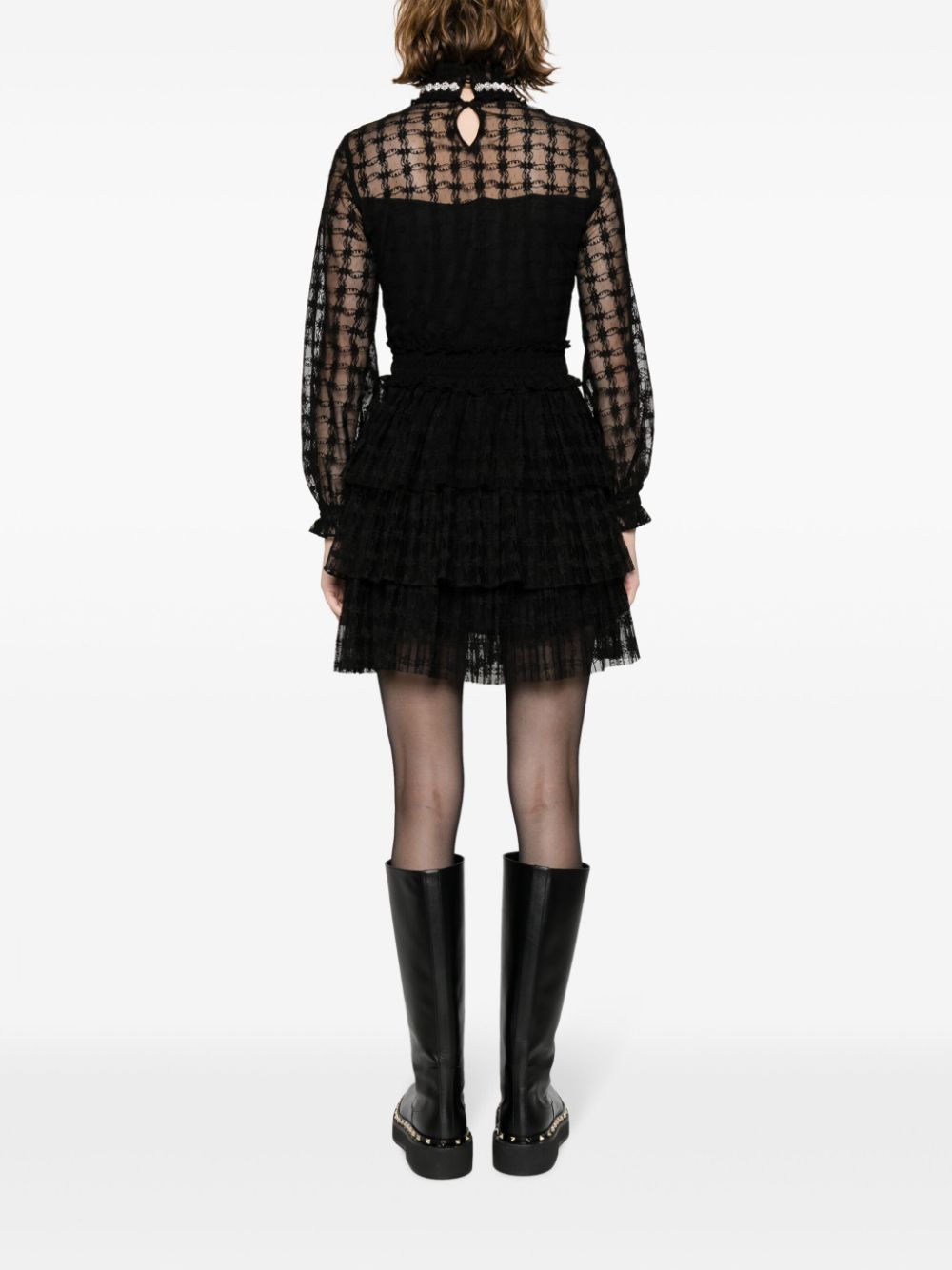 SANDRO Gelaagde mini-jurk Zwart