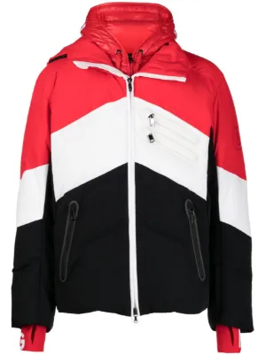 Red and clearance white ski jacket