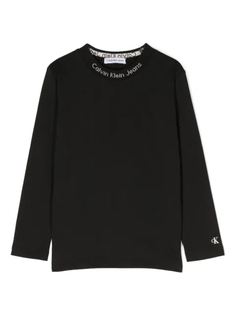 Calvin Klein Kids logo-print long-sleeve top