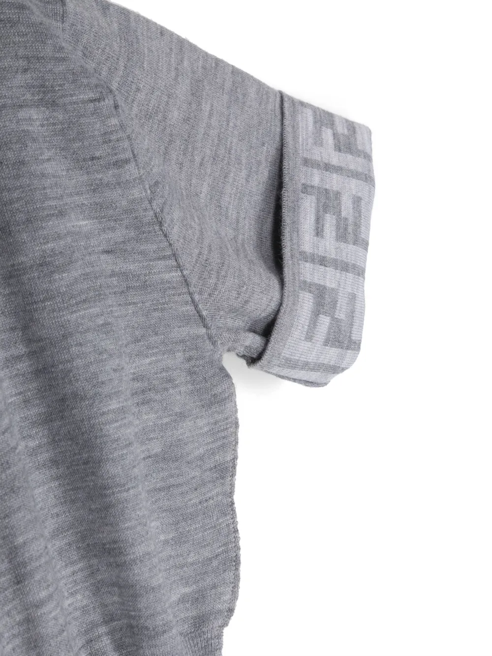 Fendi Kids Jurk van wolmix Grijs