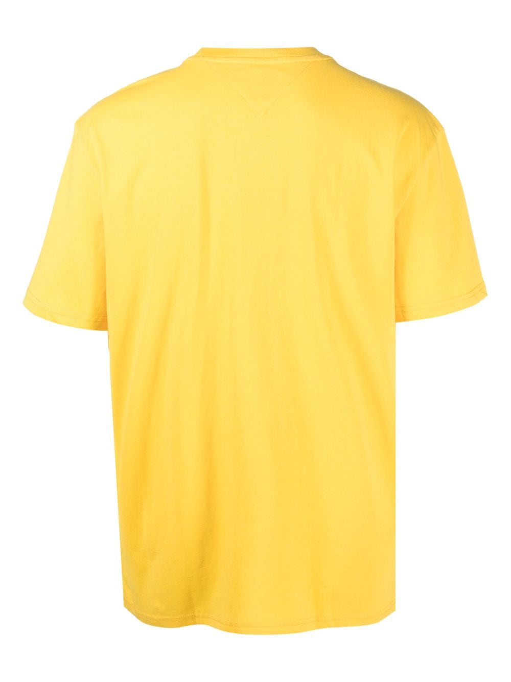 Shop Tommy Jeans Logo-embroidered Cotton T-shirt In Yellow