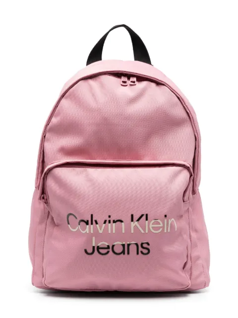 Calvin Klein Kids logo-print zipped backpack