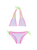 MC2 Saint Barth Kids embroidered-logo halterneck bikini - Purple