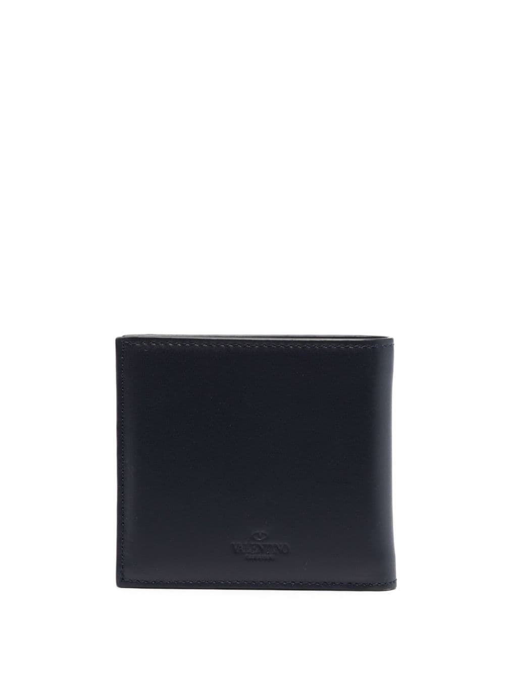 Valentino Garavani VLTN leather bifold wallet - Blauw