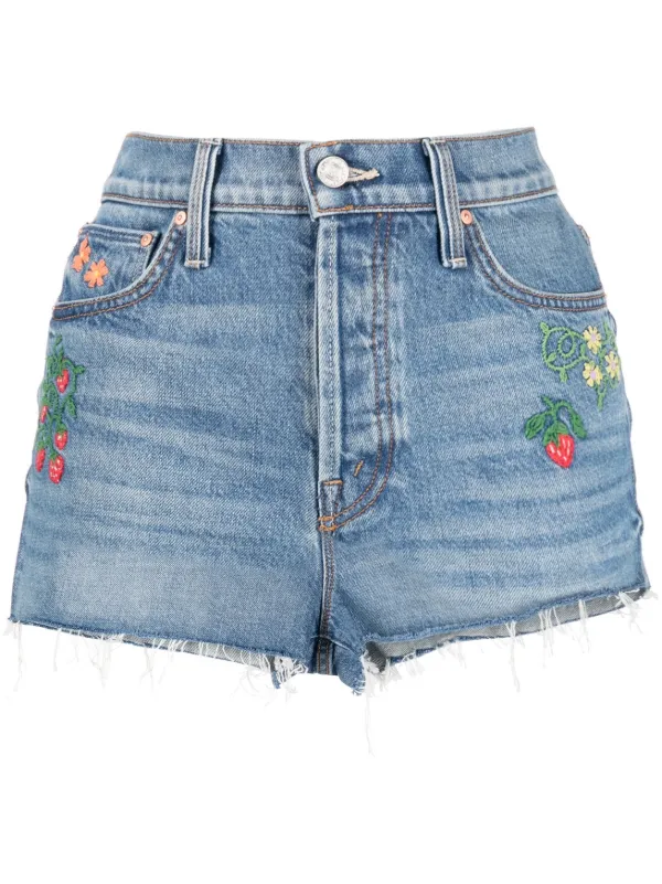 Mid rise 2025 denim shorts