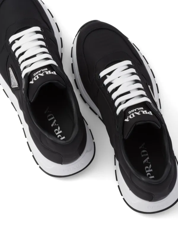 Prada logo low top on sale sneaker