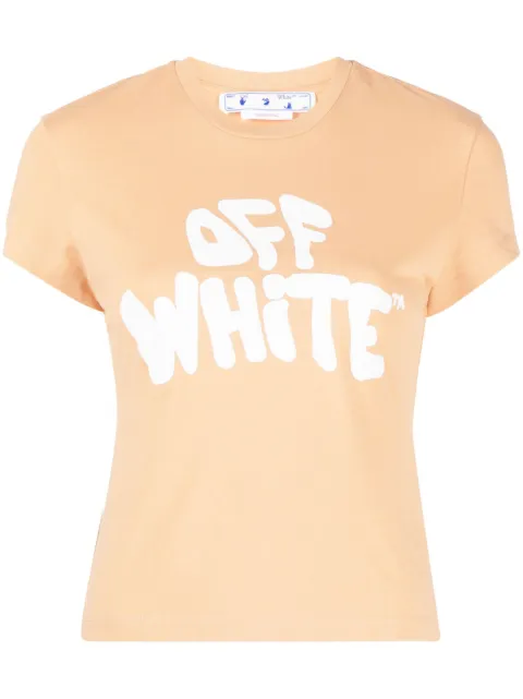 Off-White playera manga corta con logo estampado