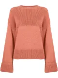 Off-White colour-block ribbed-knit jumper - Orange