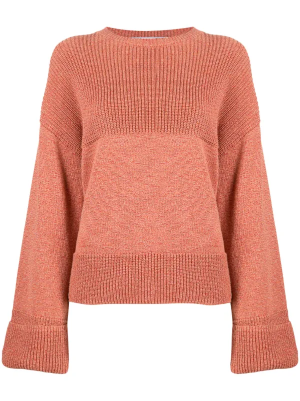 Off-White カラーブロック リブセーター | オレンジ | FARFETCH JP