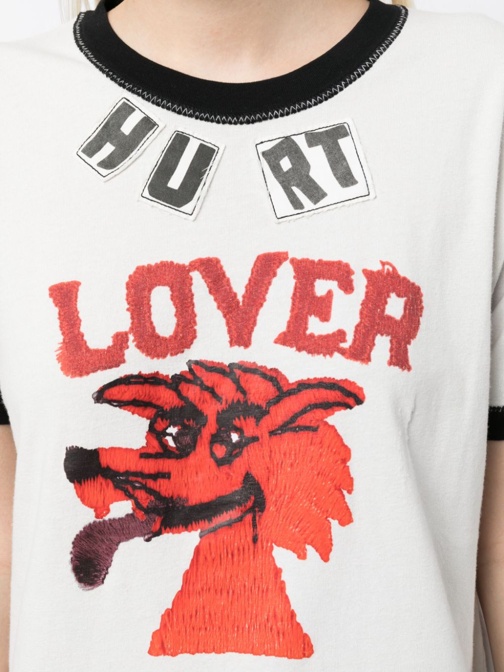 Shop Erl Hurt Lover Graphic-print T-shirt In Grey