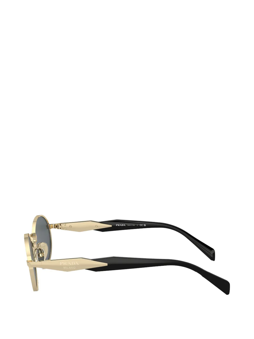 Prada Eyewear oval-frame Tinted Sunglasses | Gold | FARFETCH JO