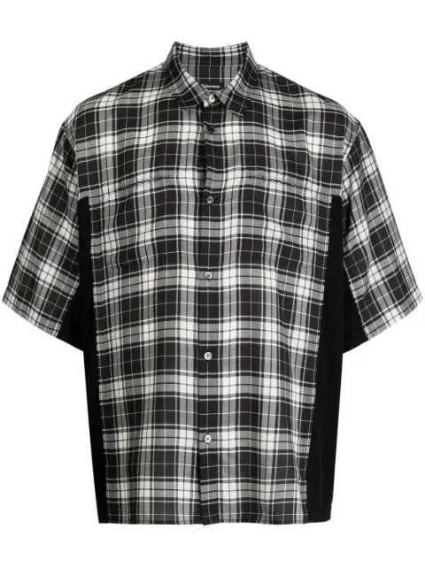 Undercoverism camisa manga corta con cuadros estampados