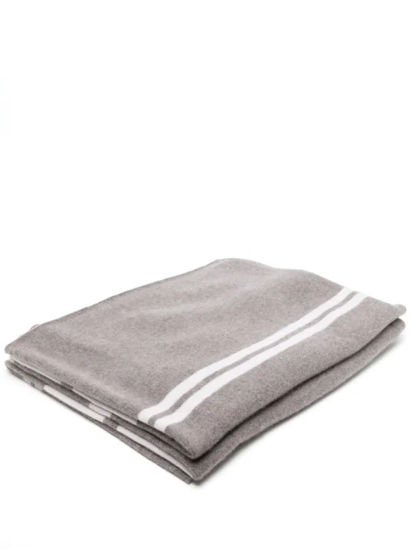 James Perse stripe detail Cashmere Throw Farfetch