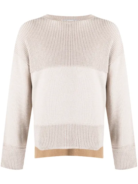 Off-White colour-block ribbed-knit jumper