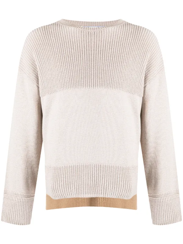 Off-White カラーブロック リブセーター | グレー | FARFETCH JP