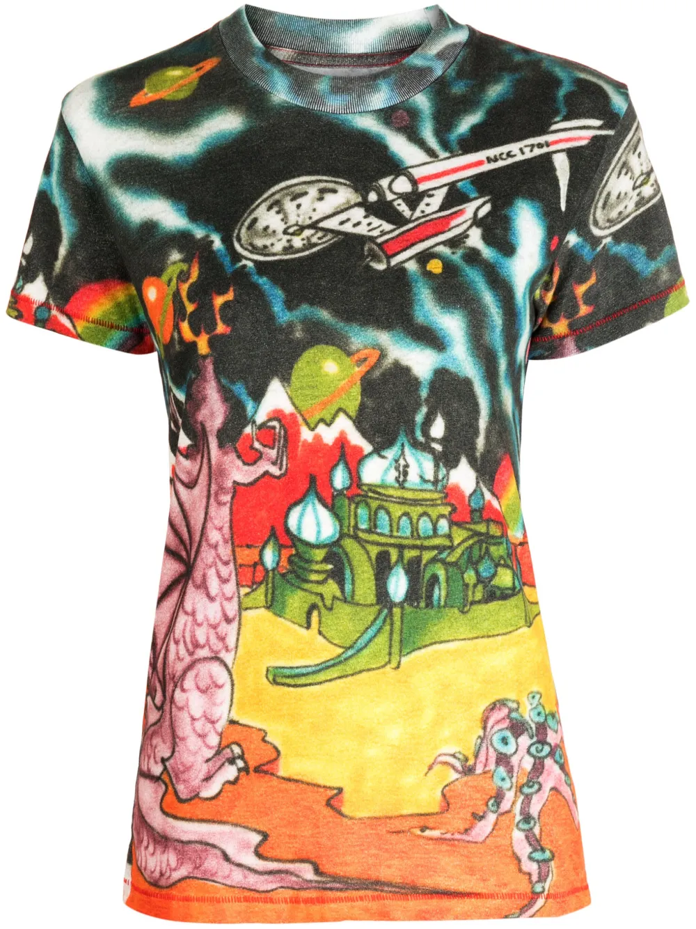 ERL T-shirt met grafische print Veelkleurig