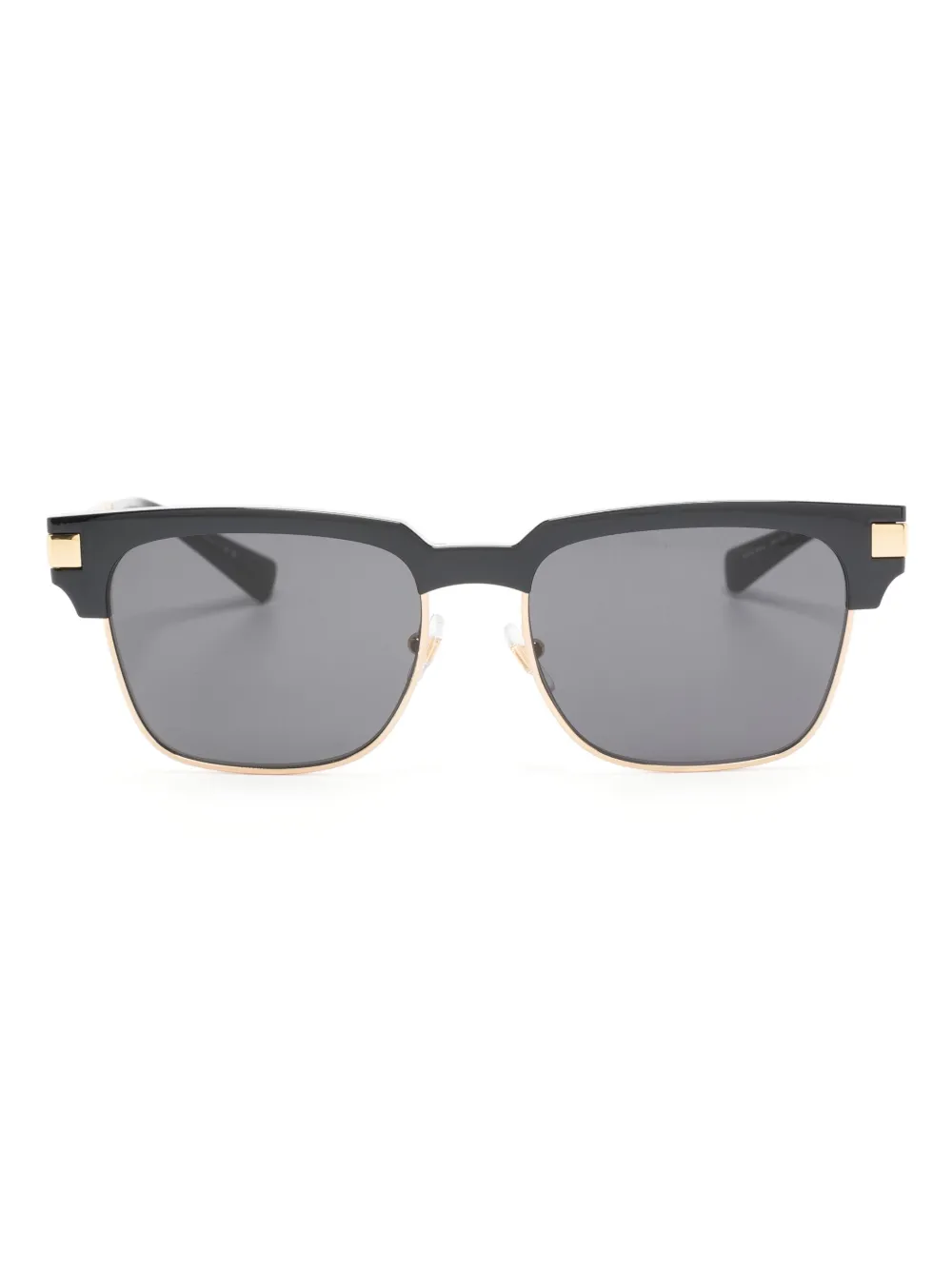 Versace Logo-somethin Square-frame Sunglasses In Black