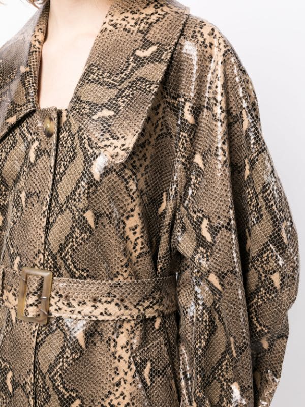 Zara snake print on sale coat