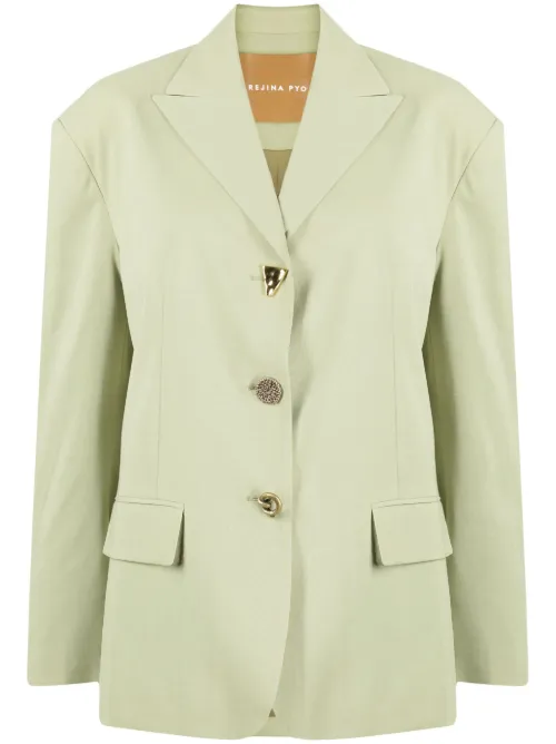 Blazer Enzo à simple boutonnage - Rejina Pyo - Modalova