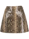 Rejina Pyo Elodie snakeskin-effect skirt - Brown