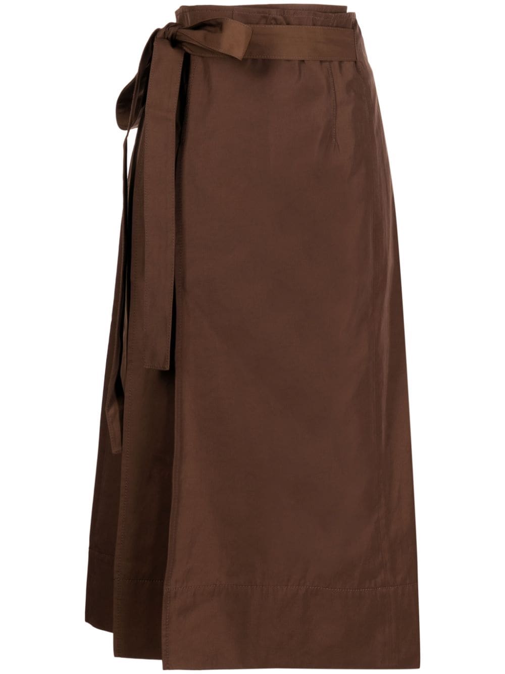 Rejina Pyo Isra Wrap Midi Skirt In Braun
