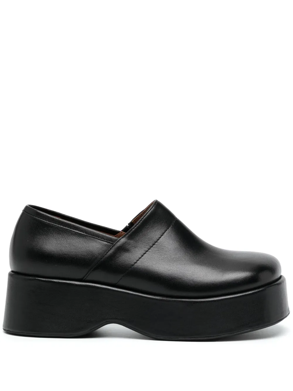 Rejina Pyo Lucie leather platform clogs - Nero