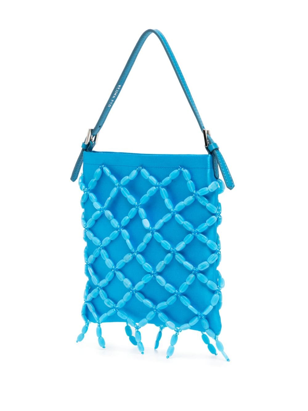 Shop Rejina Pyo Frida Beaded Silk Bag In Blue