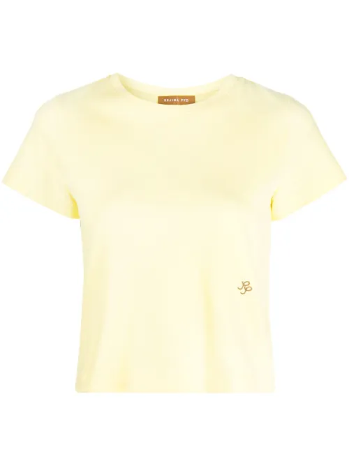 T-shirt crop à manches courtes - Rejina Pyo - Modalova