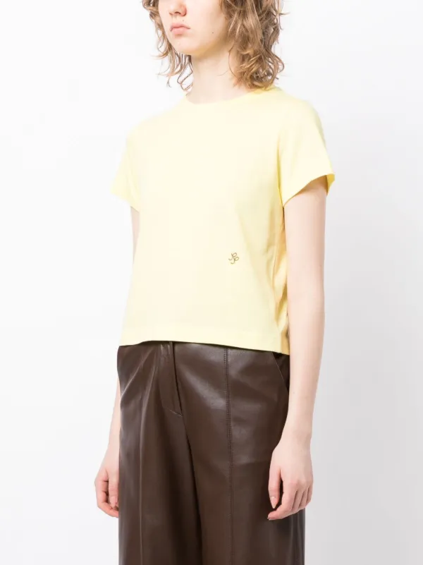 REJINA PYO 売れ筋商品|||レジーナ・ピョウ Tシャツ トップス レディース Tops Yellow Rejina Pyo Cropped short-sleeve T-shirt | Yellow | FARFETCH
