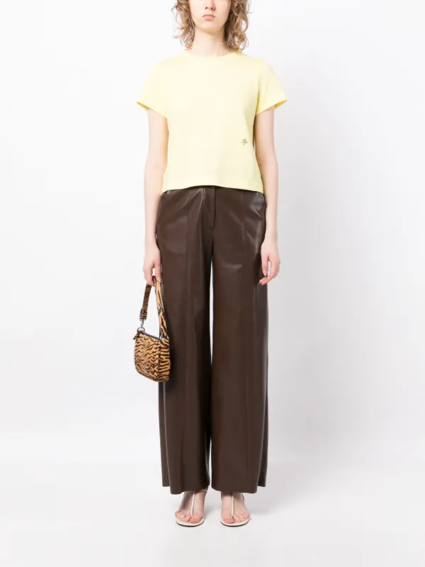 Rejina Pyo Cropped short-sleeve T-shirt | Yellow | FARFETCH UZ
