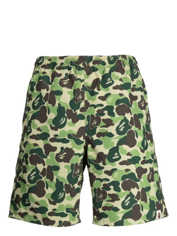 A BATHING APE graphic print straight leg Shorts Farfetch