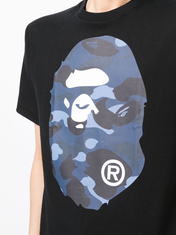 A BATHING APE® logo-print Crew Neck T-shirt - Farfetch