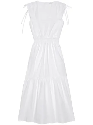 CINCHED COUTURE WOVEN MIDI DRESS main image 1
