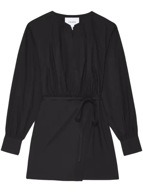 FRAME wrapped cotton mini dress