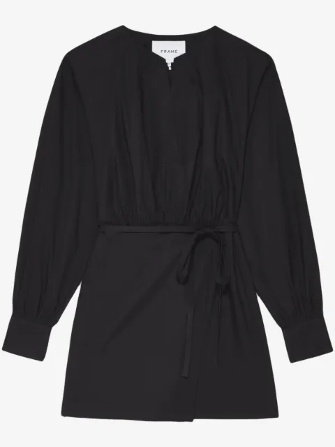 FRAME wrapped cotton mini dress