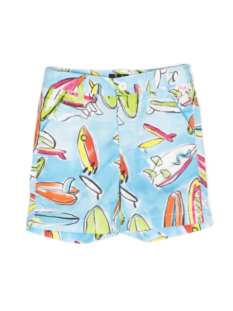 Il Gufo graphic-print stretch-cotton shorts