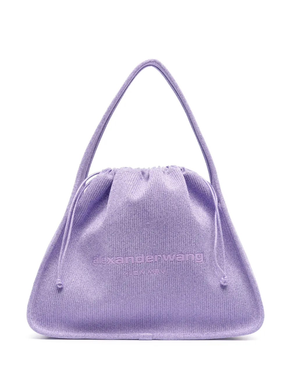 Alexander Wang Large Ryan Knitted Shoulder Bag In Purple