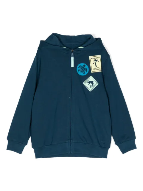 Il Gufo graphic-print zip-up cotton hoodie