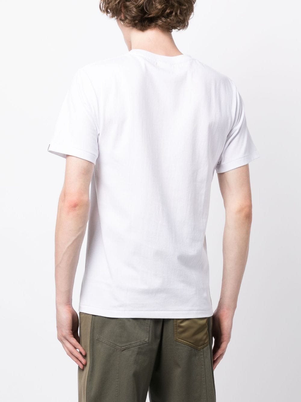 Shop A Bathing Ape Logo-patch Cotton T-shirt In White